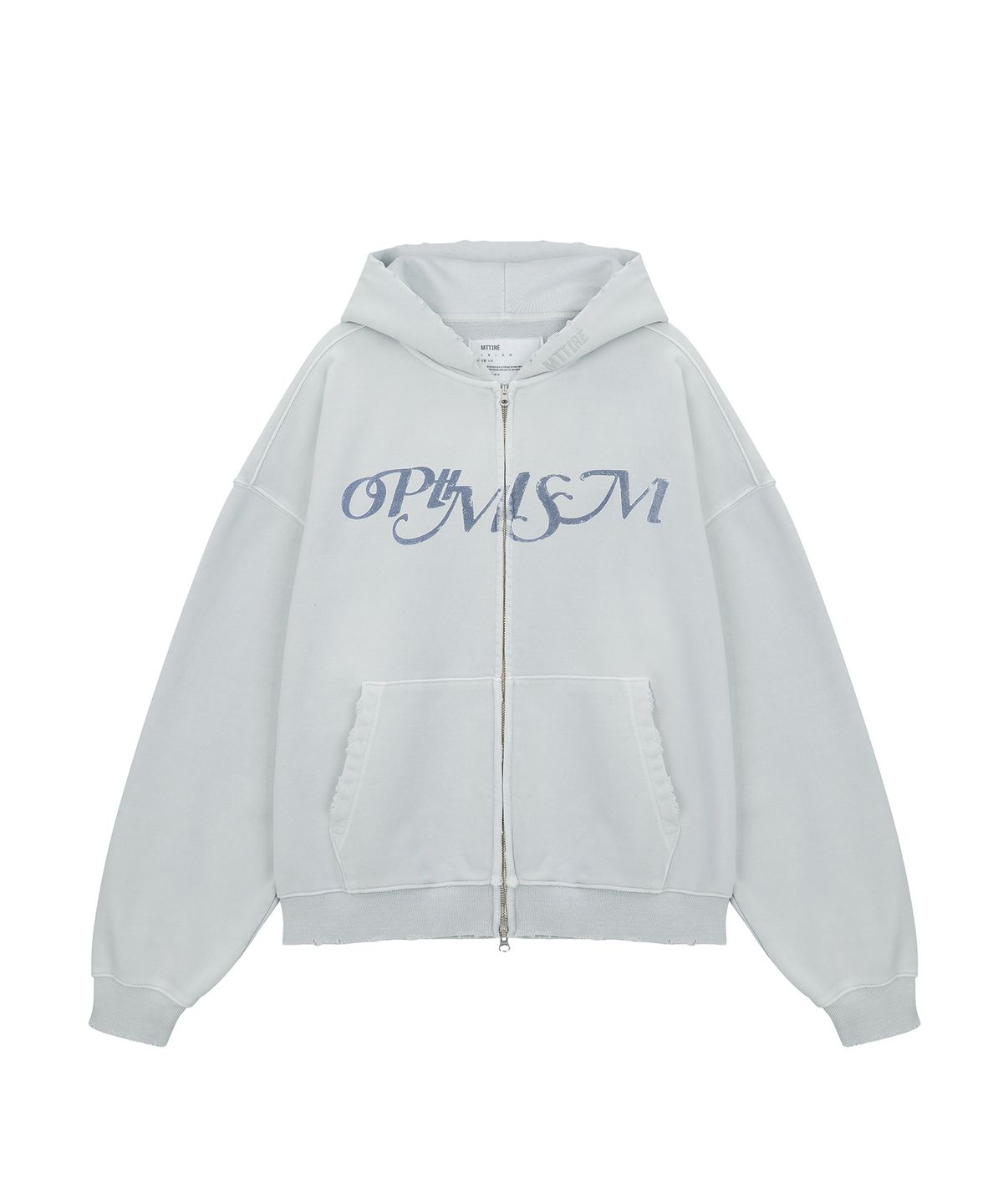 마티레(MTTIRÉ) OPTIMISM VTG WASHED 2WAY ZIP-UP / LIGHT GRAY