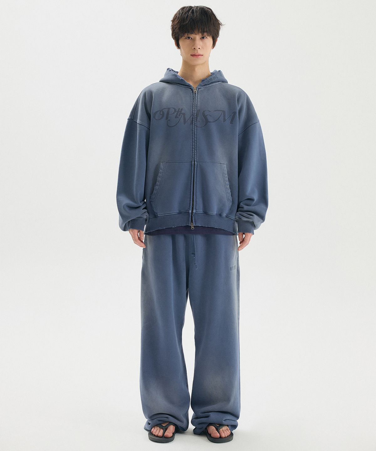 마티레(MTTIRÉ) OPTIMISM VTG WASHED 2WAY ZIP-UP / NAVY