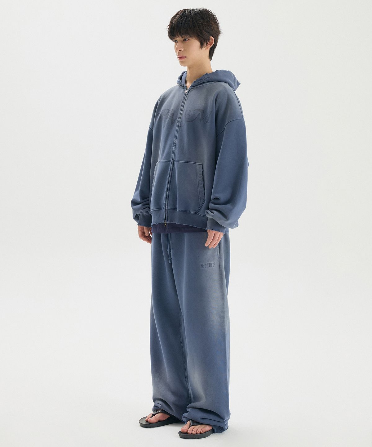 마티레(MTTIRÉ) OPTIMISM VTG WASHED 2WAY ZIP-UP / NAVY