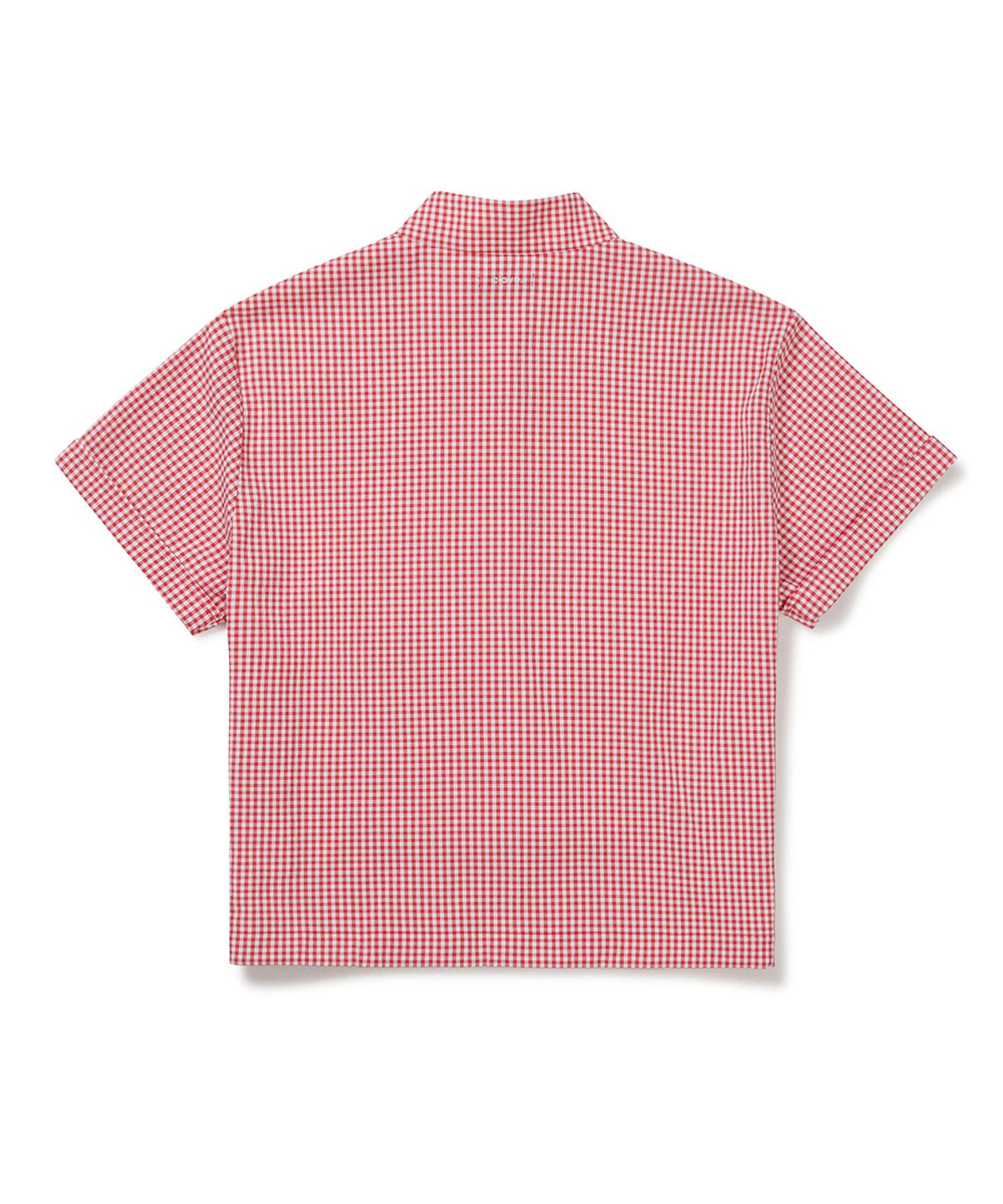 클로브(CLOVE) [26SM clove] Check Half Sleeve Anorak (Red)