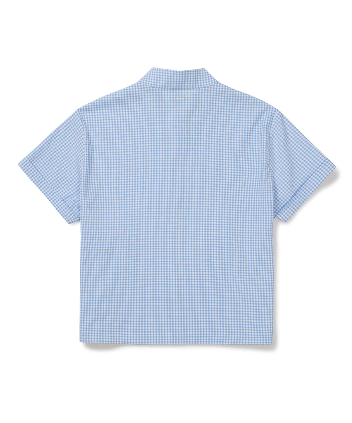 클로브(CLOVE) [26SM clove] Check Half Sleeve Anorak (Light Blue)