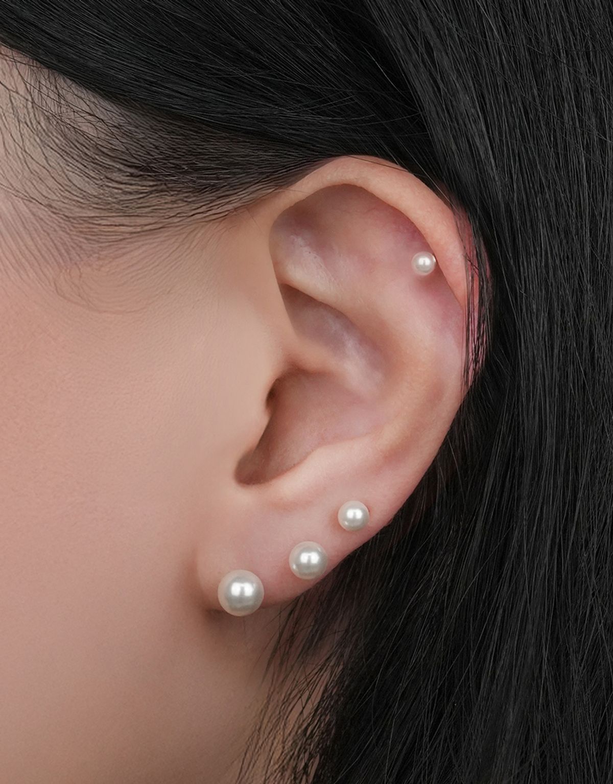 미니멀피어싱(MINIMALPIERCING) 925 실버 스와로브스 진주 귀걸이 6mm