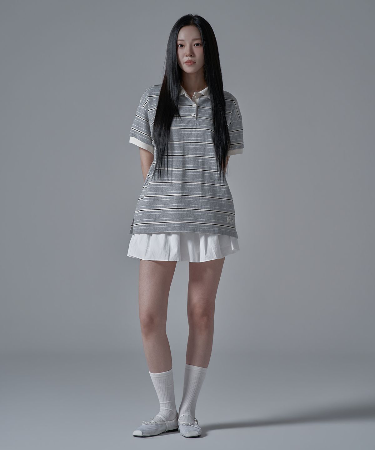 와르 포 우먼(WAARFORWOMAN) WSK-03 캉캉 미니 치마 바지_아이보리