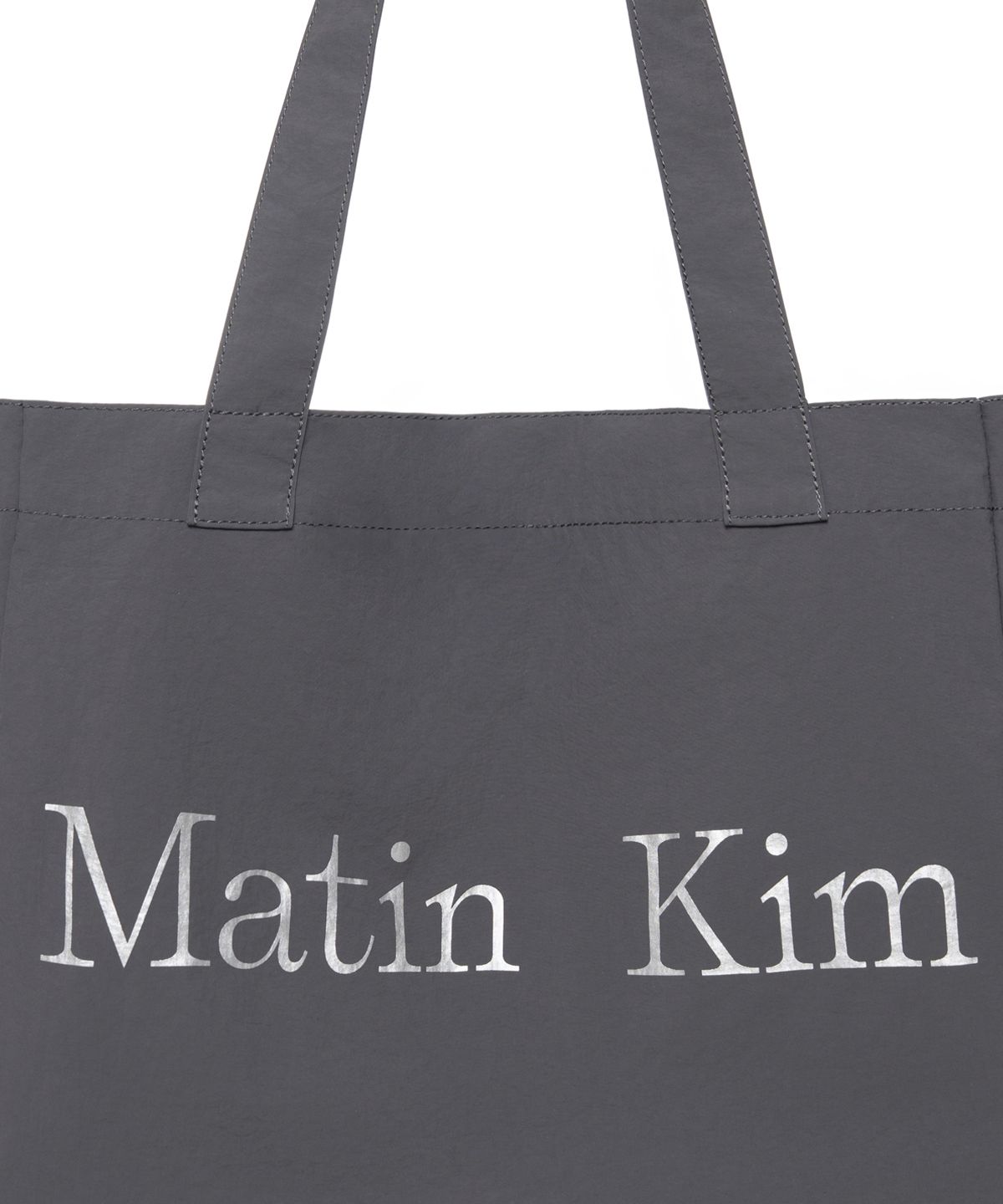마뗑킴(MATIN KIM) MATIN FABRIC BIG ECOBAG IN CHARCOAL