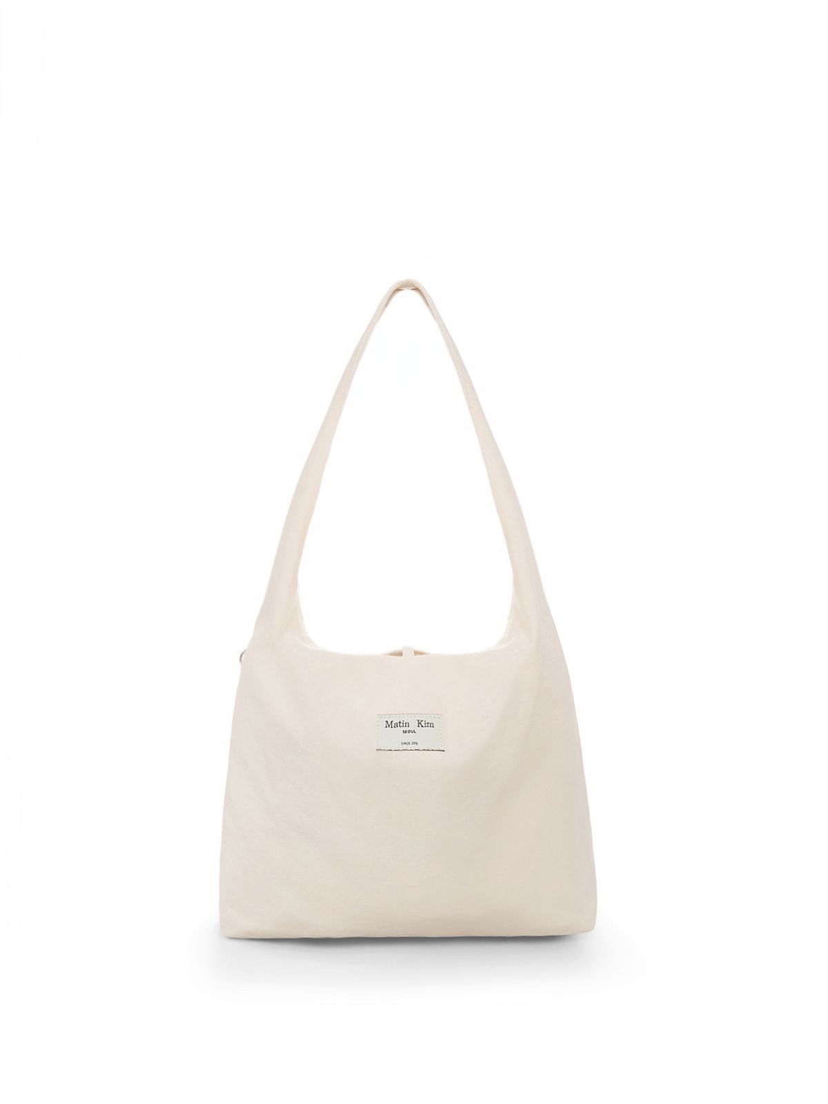 마뗑킴(MATIN KIM) LOGO POINT ROUND ECOBAG IN IVORY