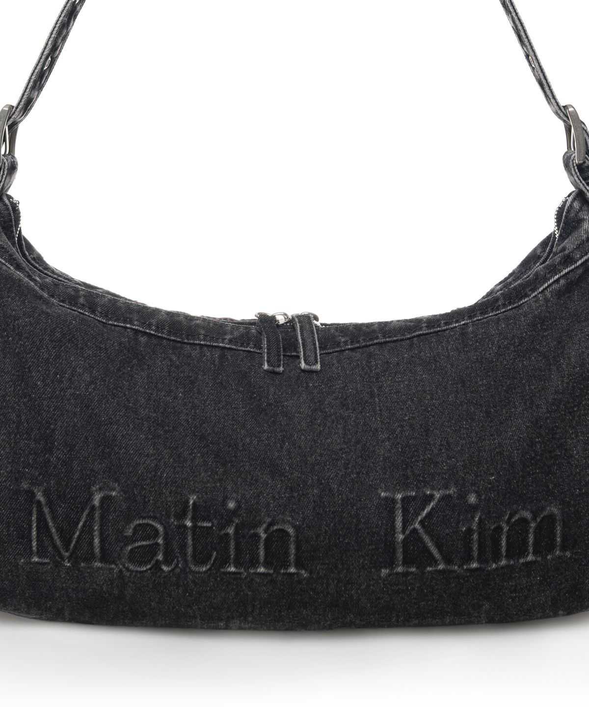 마뗑킴(MATIN KIM) MATIN DUST DENIM SIDE POCKET BAG IN BLACK