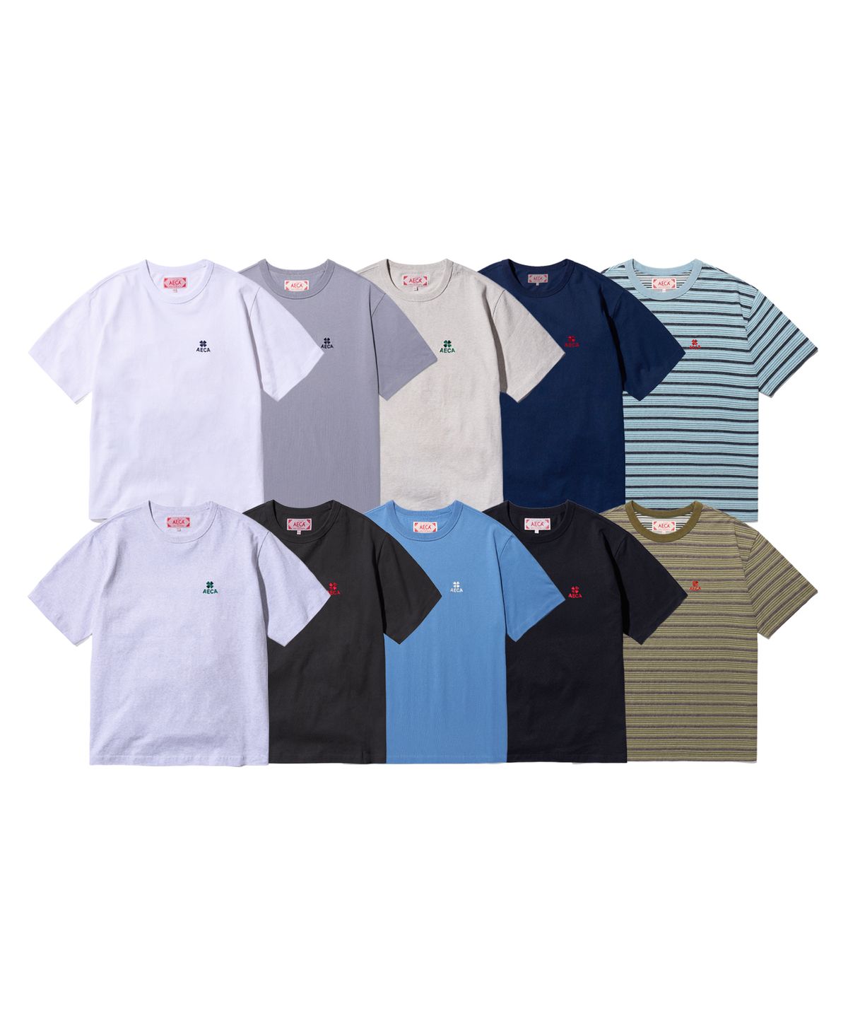 에이카화이트(AECA) (Unisex) EVERYDAY AECA CLOVER HALF SLEEVE TEE (10color)