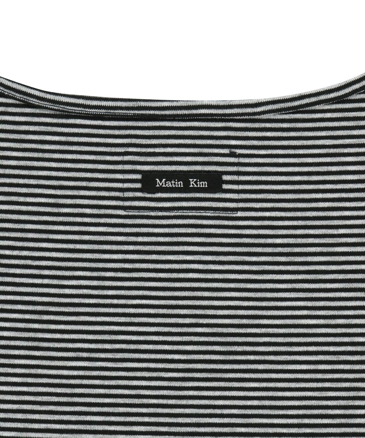 마뗑킴(MATIN KIM) SQUARE NECK CROPPED TANK TOP IN BLACK