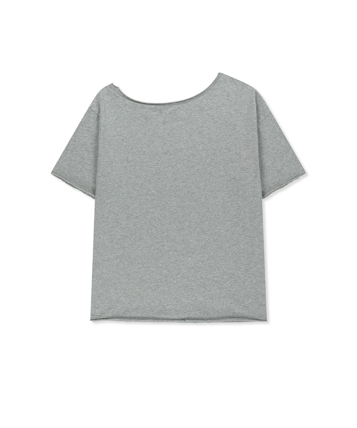 마뗑킴(MATIN KIM) MTK 16 GRAFFITI LOGO ASYMMETRIC TOP IN GREY
