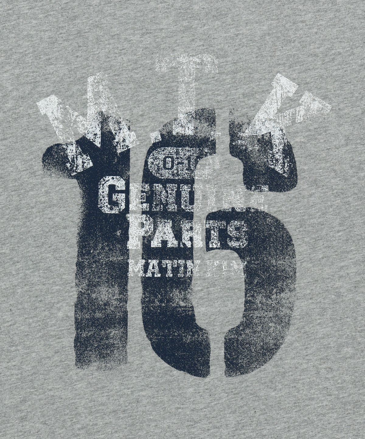 마뗑킴(MATIN KIM) MTK 16 GRAFFITI LOGO ASYMMETRIC TOP IN GREY