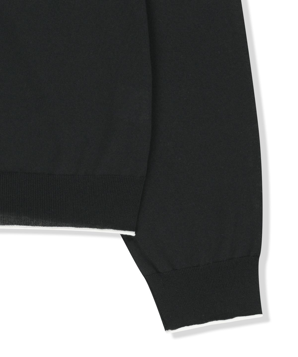 마뗑킴(MATIN KIM) BACK LOGO SHEER CARDIGAN FOR MEN IN BLACK