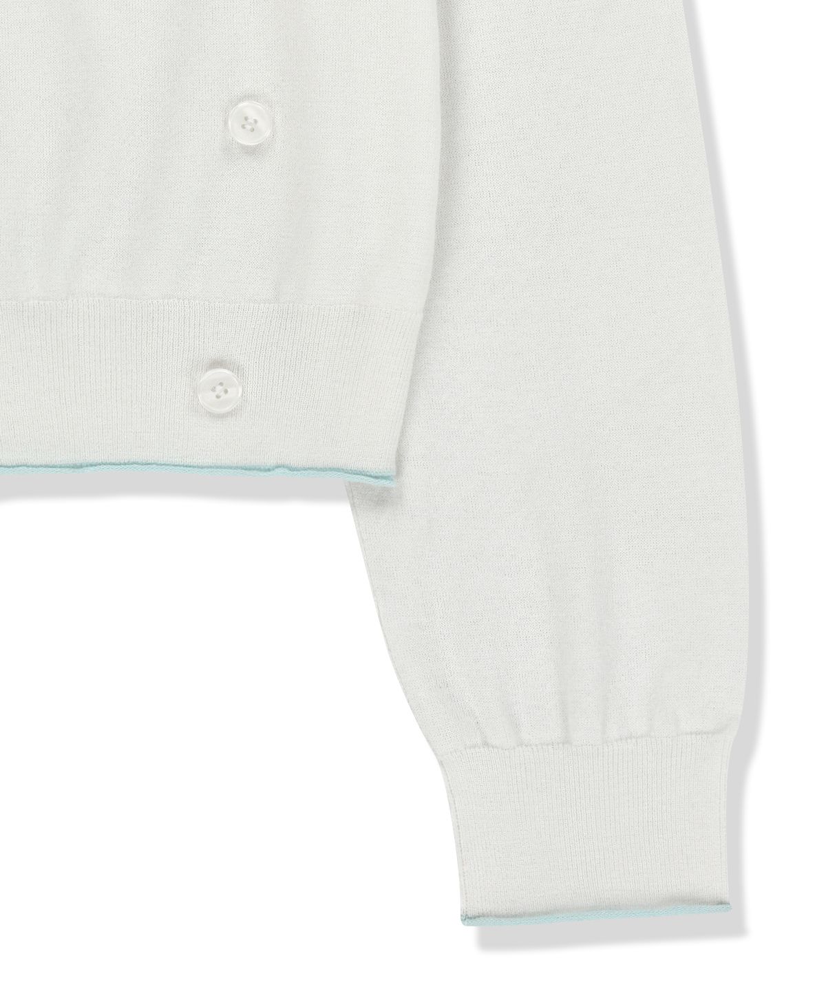 마뗑킴(MATIN KIM) BACK LOGO SHEER CARDIGAN FOR WOMEN IN WHITE