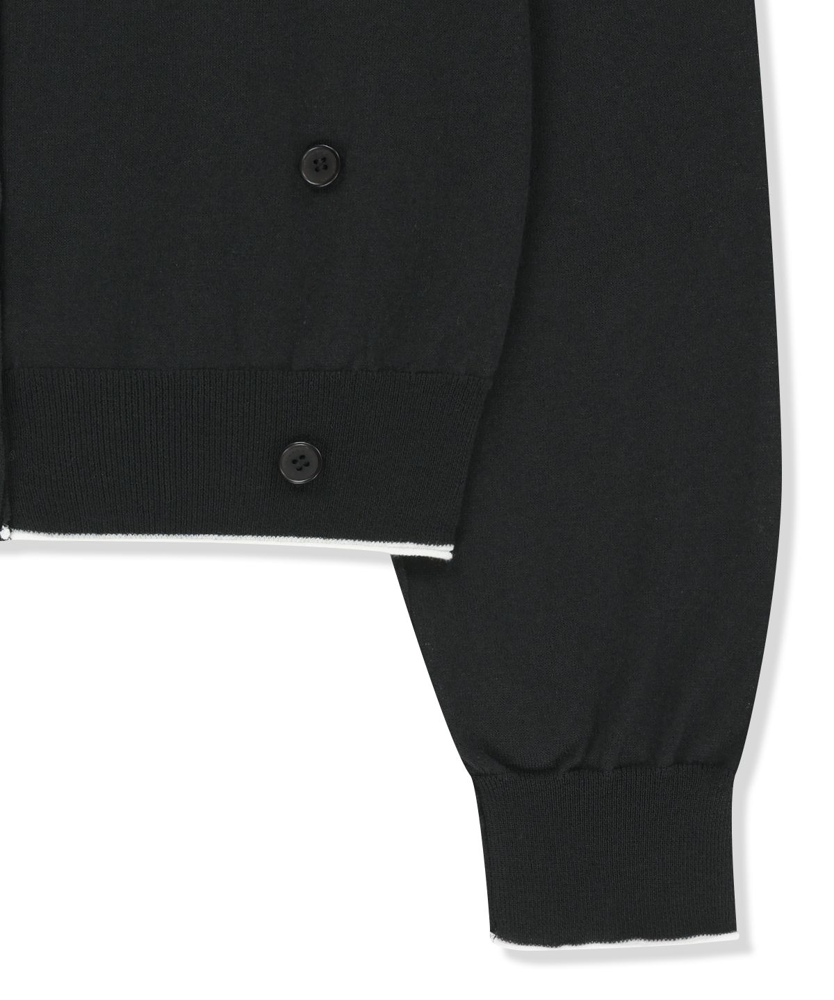 마뗑킴(MATIN KIM) BACK LOGO SHEER CARDIGAN FOR WOMEN IN BLACK