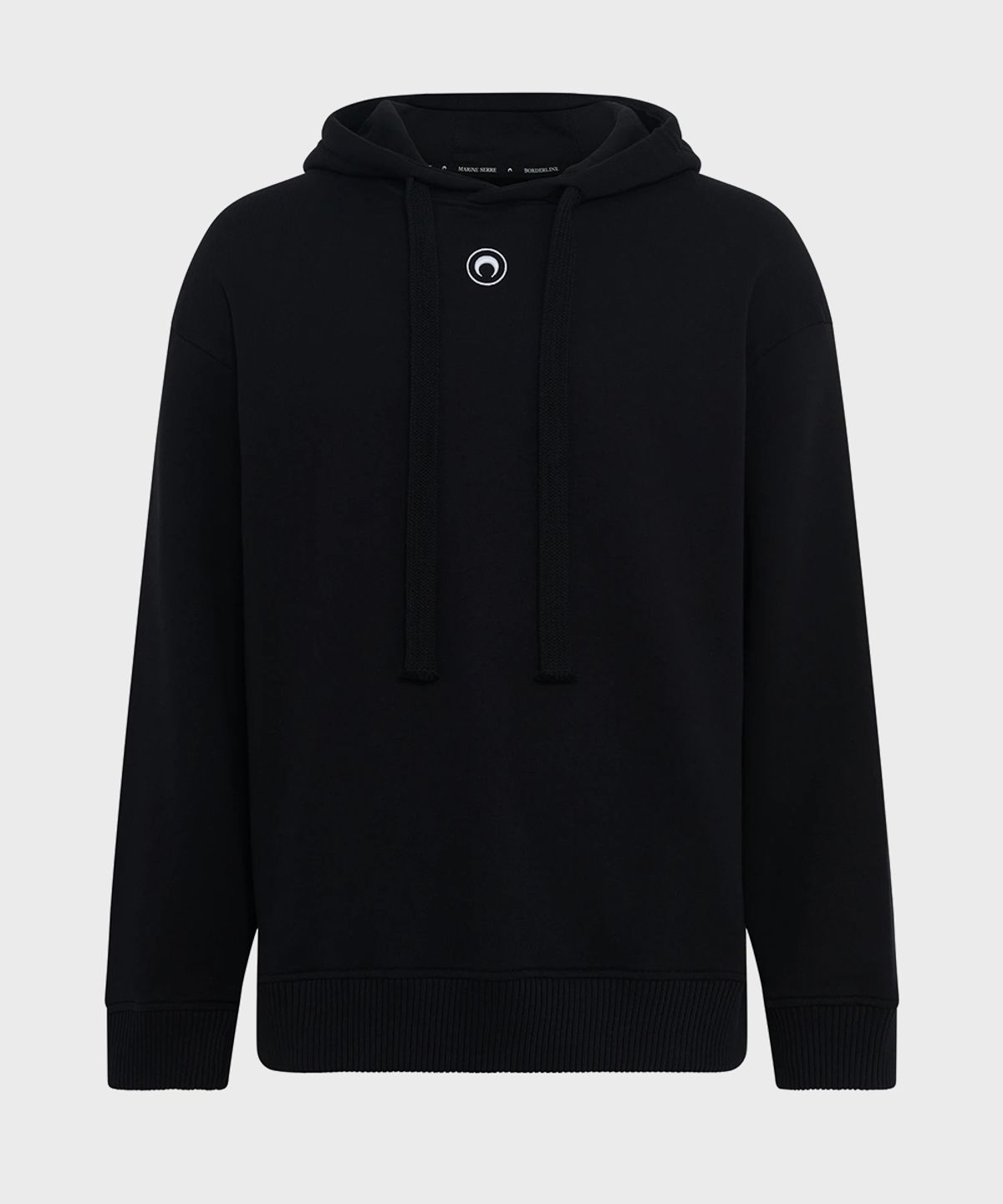 마린 세르(MARINE SERRE) (M) 문 로고 저지 플리스 후디 블랙 MOON LOGO JERSEY FLEECE HOODIE BK99 BLACK