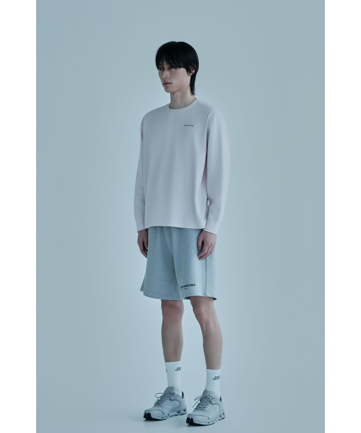 얼스캄에라(EARTH CALM ERA) 내추럴 데일리 스웨트 쇼츠_멜란지 그레이