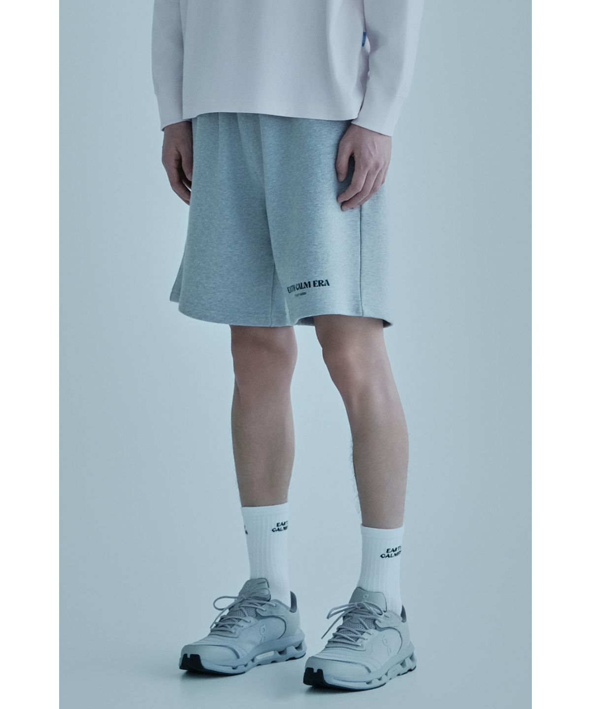 얼스캄에라(EARTH CALM ERA) 내추럴 데일리 스웨트 쇼츠_멜란지 그레이