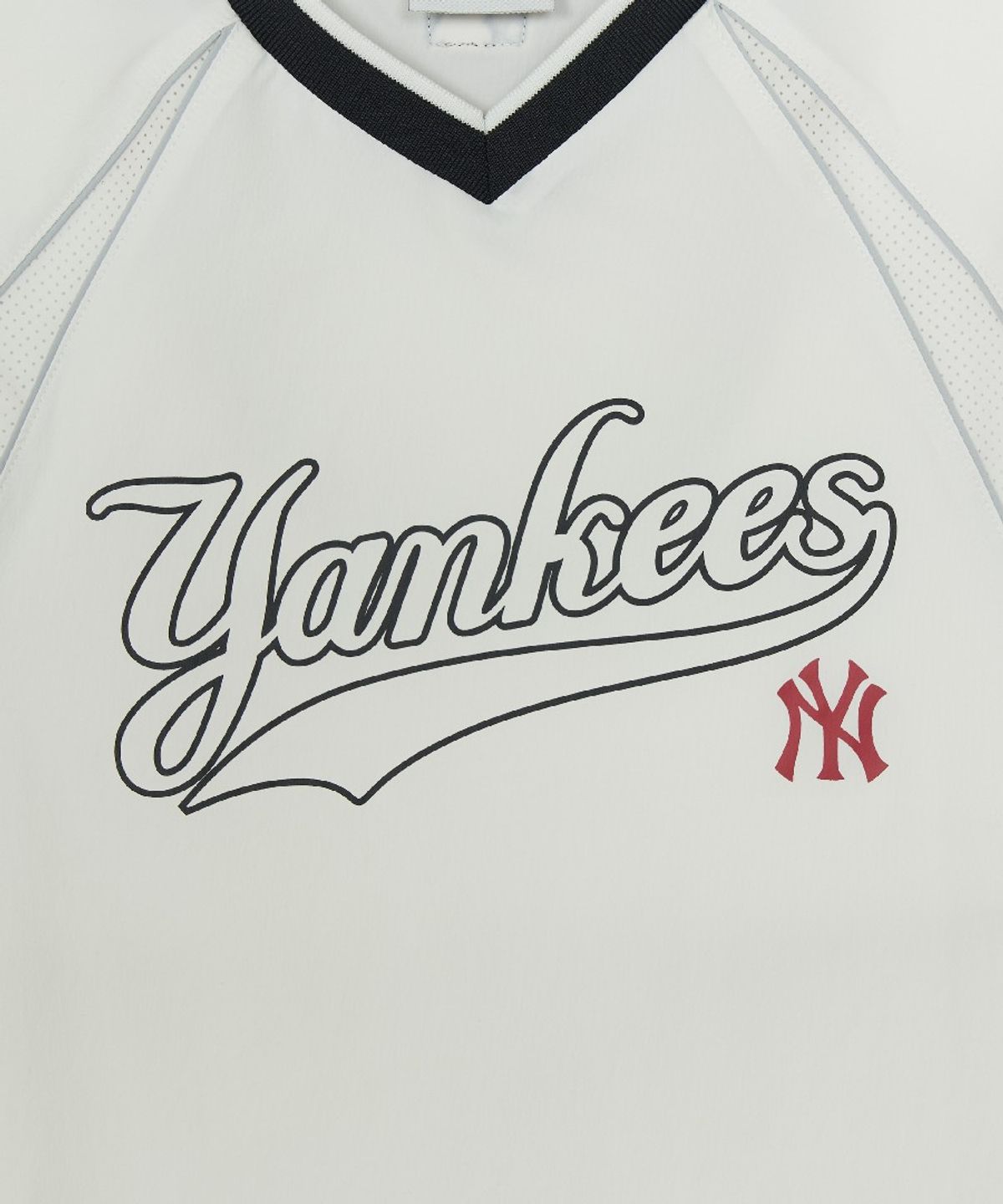 엠엘비 키즈(MLB KIDS) 스포티브 바시티 우븐 메쉬 배색 티셔츠 NY (White)