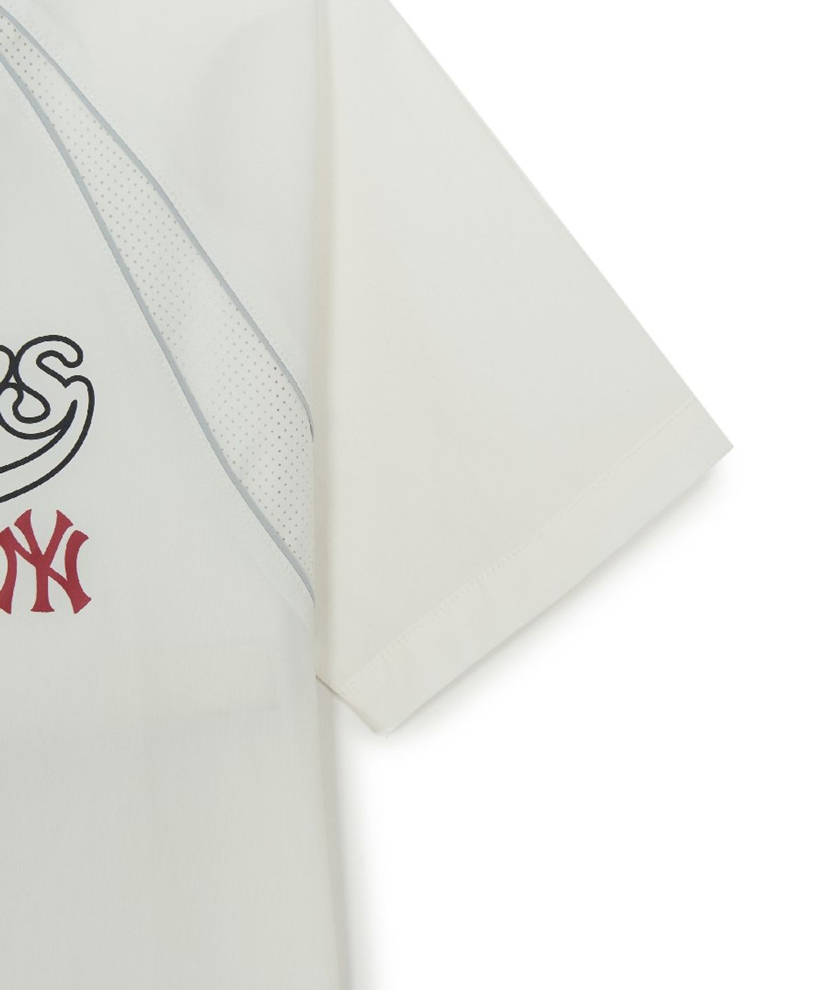 엠엘비 키즈(MLB KIDS) 스포티브 바시티 우븐 메쉬 배색 티셔츠 NY (White)
