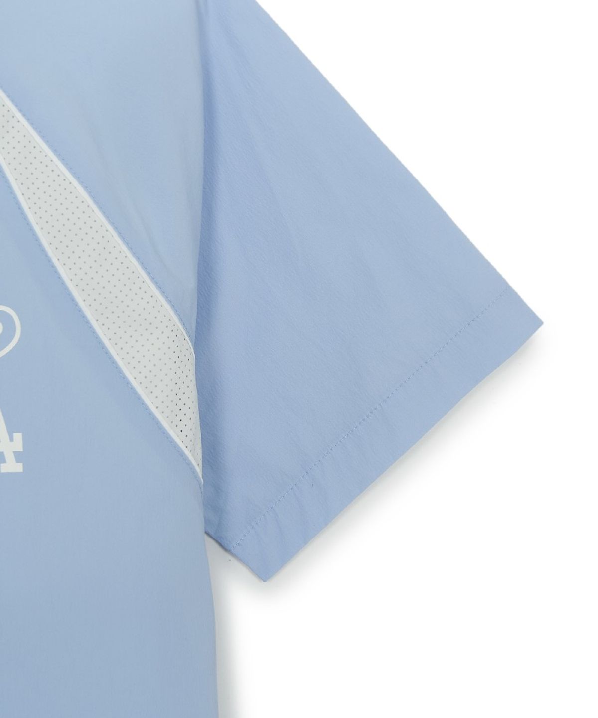 엠엘비 키즈(MLB KIDS) 스포티브 바시티 우븐 메쉬 배색 티셔츠 LA (L.Blue)