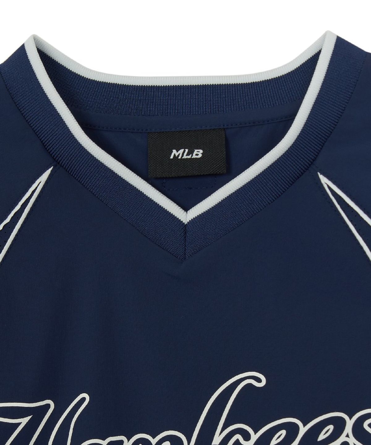 엠엘비 키즈(MLB KIDS) 스포티브 바시티 우븐 메쉬 배색 티셔츠 NY (Navy)