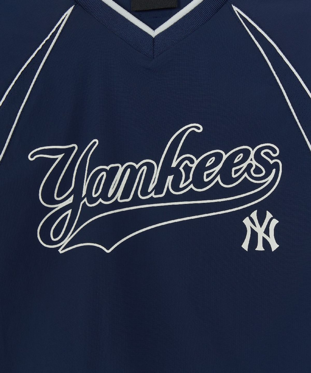 엠엘비 키즈(MLB KIDS) 스포티브 바시티 우븐 메쉬 배색 티셔츠 NY (Navy)