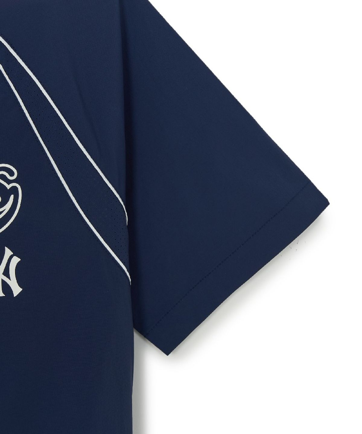 엠엘비 키즈(MLB KIDS) 스포티브 바시티 우븐 메쉬 배색 티셔츠 NY (Navy)