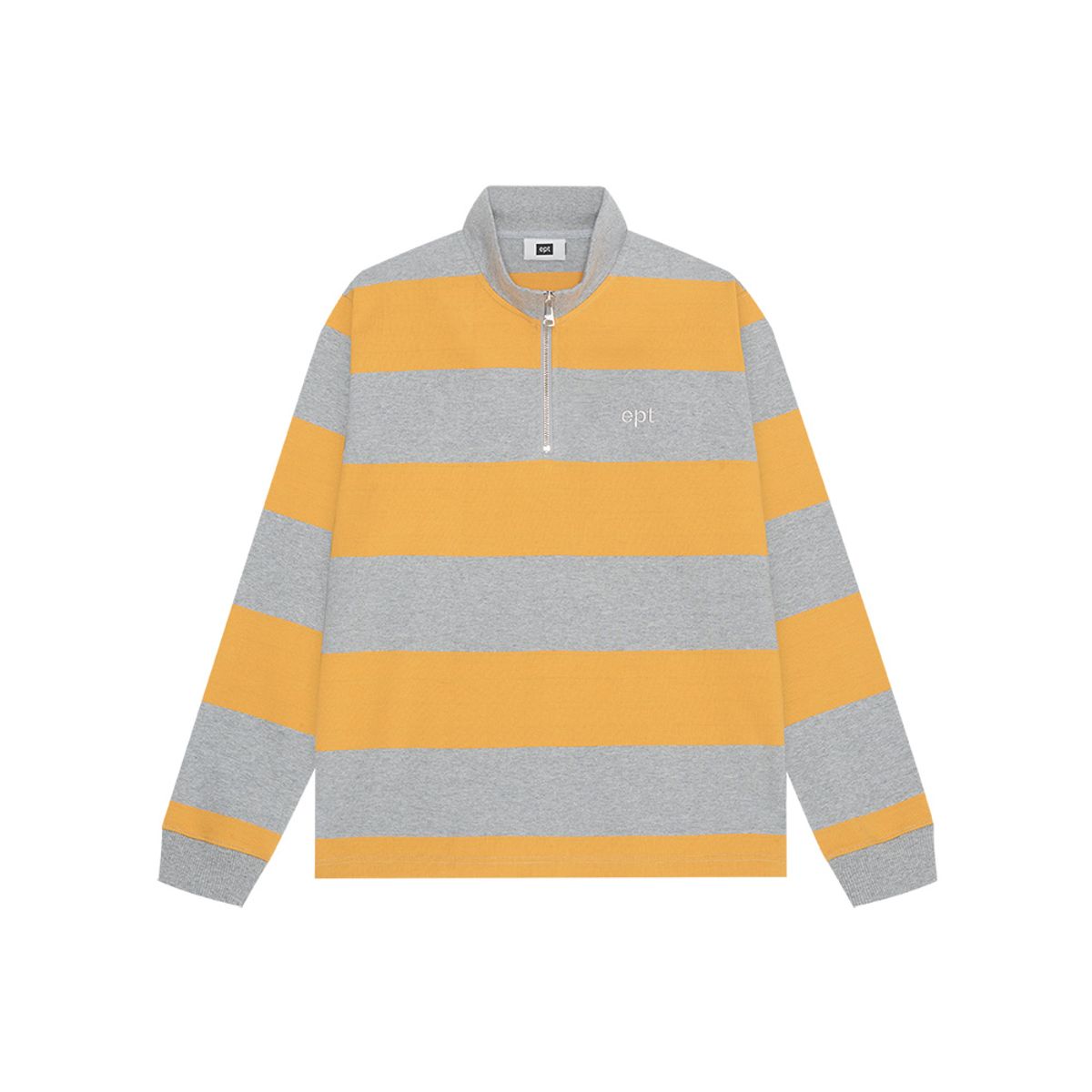이피티(EPT) STRIPED RUGBY HALF ZIP UP (YELLOW)