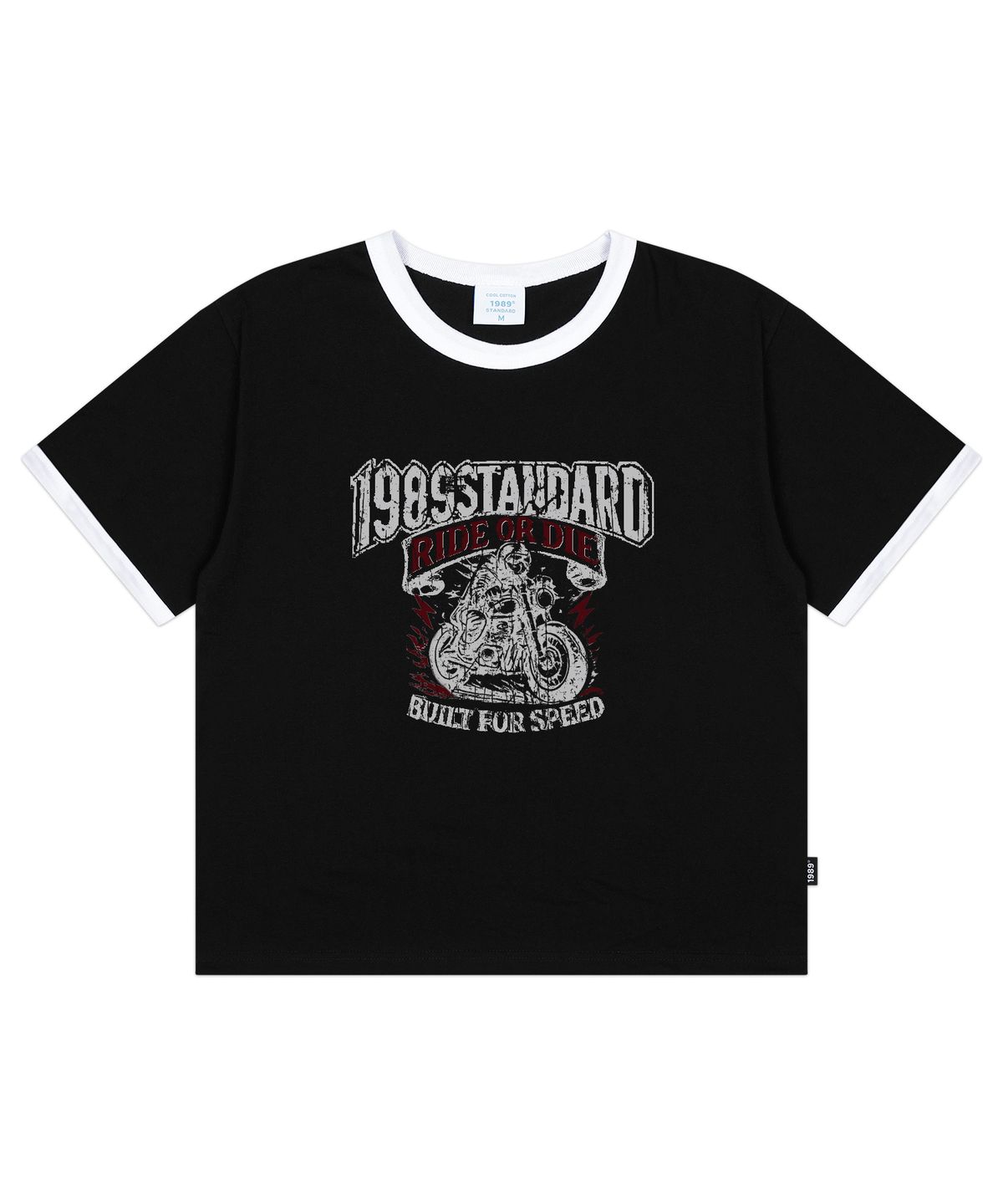 1989스탠다드(1989STANDARD) RIDER 1989 쿨코튼 크롭 링거 반소매 (SRCSTD-0262)