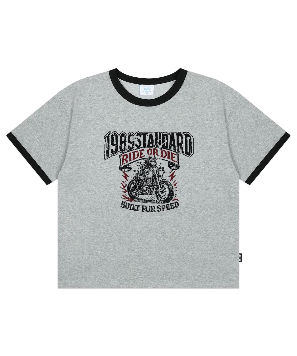 1989스탠다드(1989STANDARD) RIDER 1989 쿨코튼 크롭 링거 반소매 (SRCSTD-0262)
