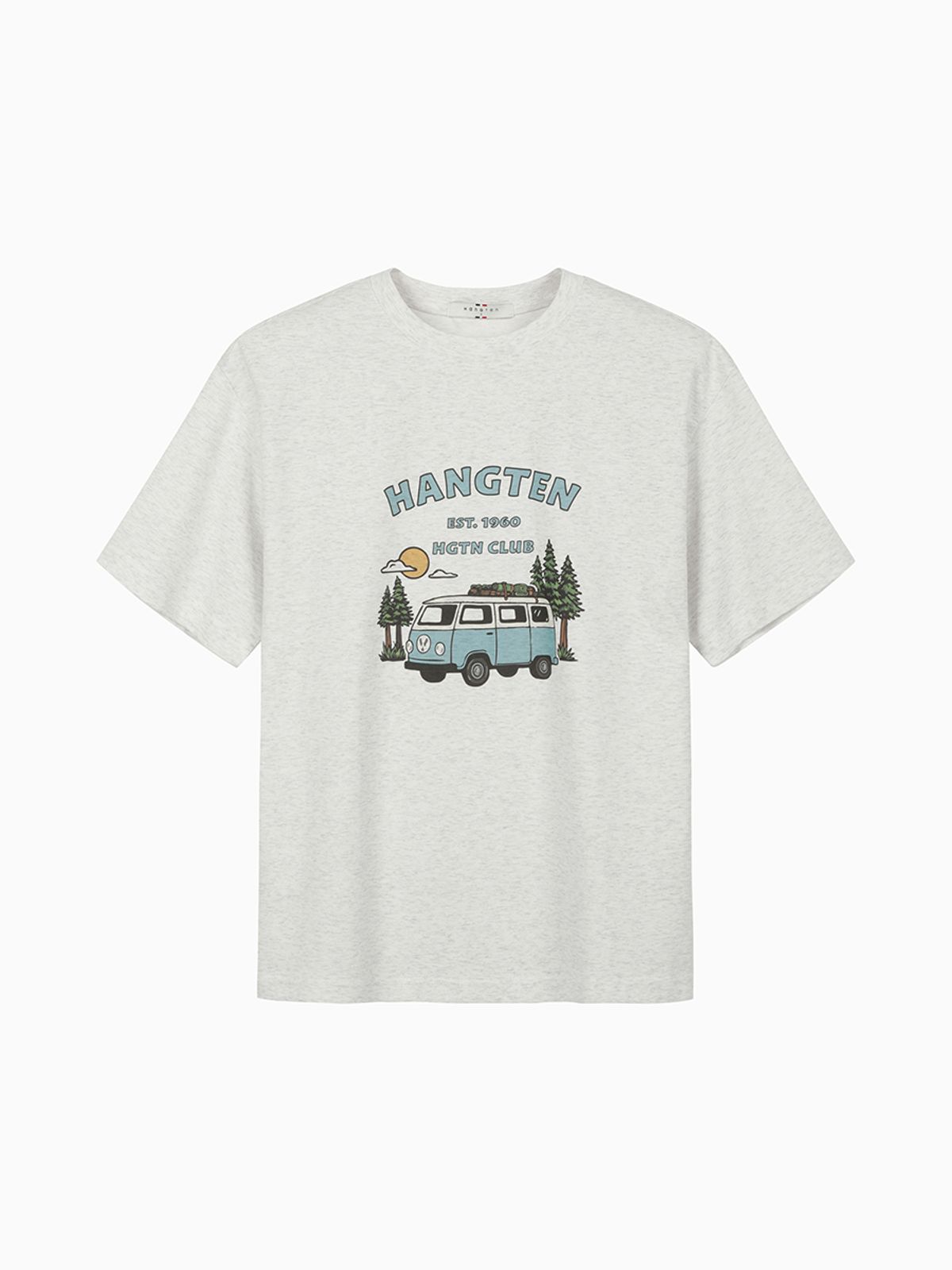 행텐(HANGTEN) 공용 프론트 빅 그래픽 반팔 티셔츠_051(10570-031-420-31)