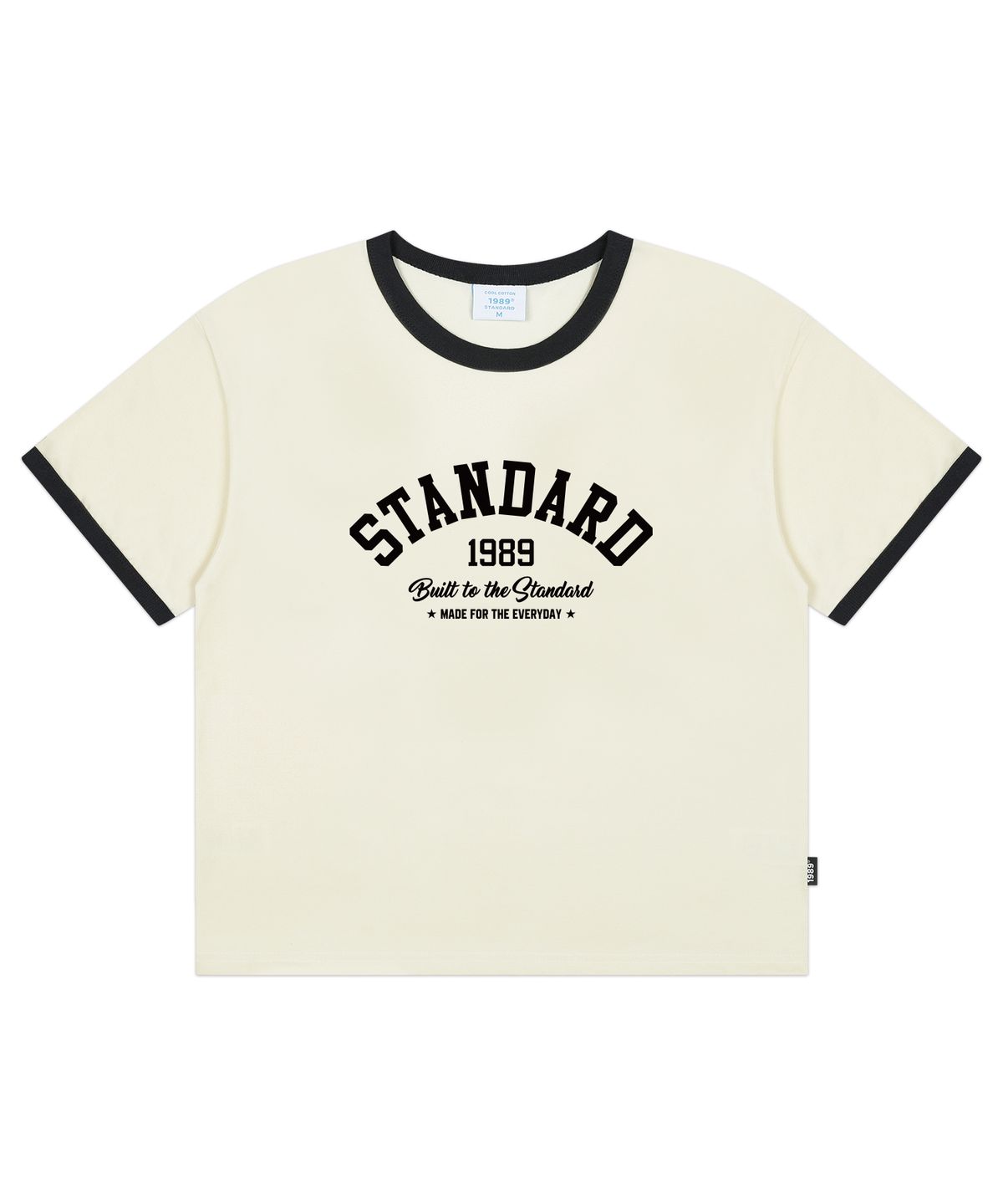 1989스탠다드(1989STANDARD) BUILT STANDARD 쿨코튼 크롭 링거 반소매 (SRCSTD-0256)