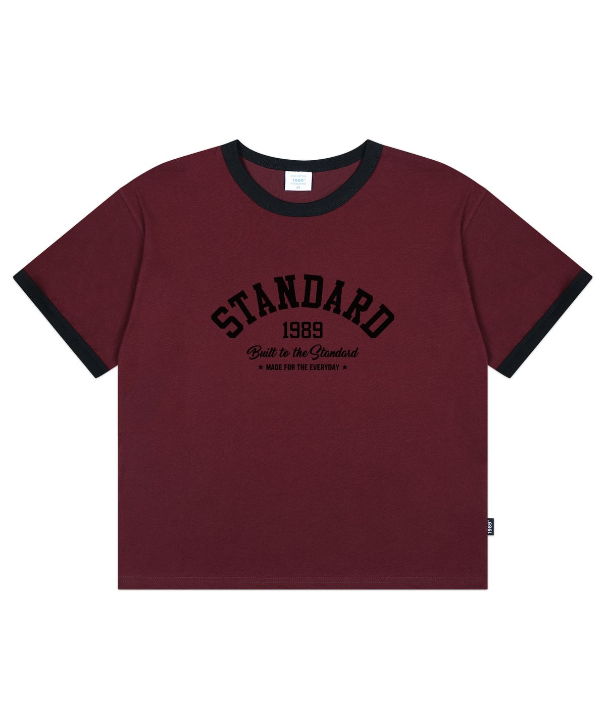 1989스탠다드(1989STANDARD) BUILT STANDARD 쿨코튼 크롭 링거 반소매 (SRCSTD-0256)