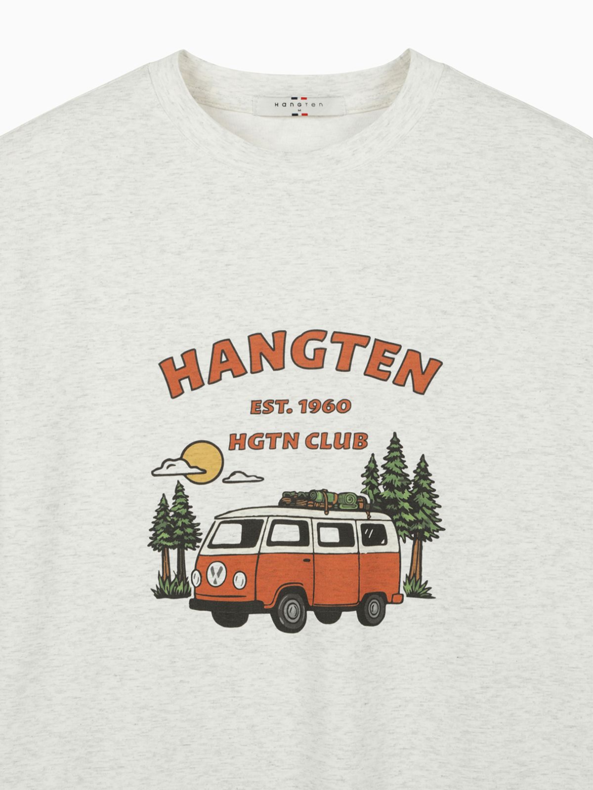 행텐(HANGTEN) 공용 프론트 빅 그래픽 반팔 티셔츠_101(10570-031-420-31)