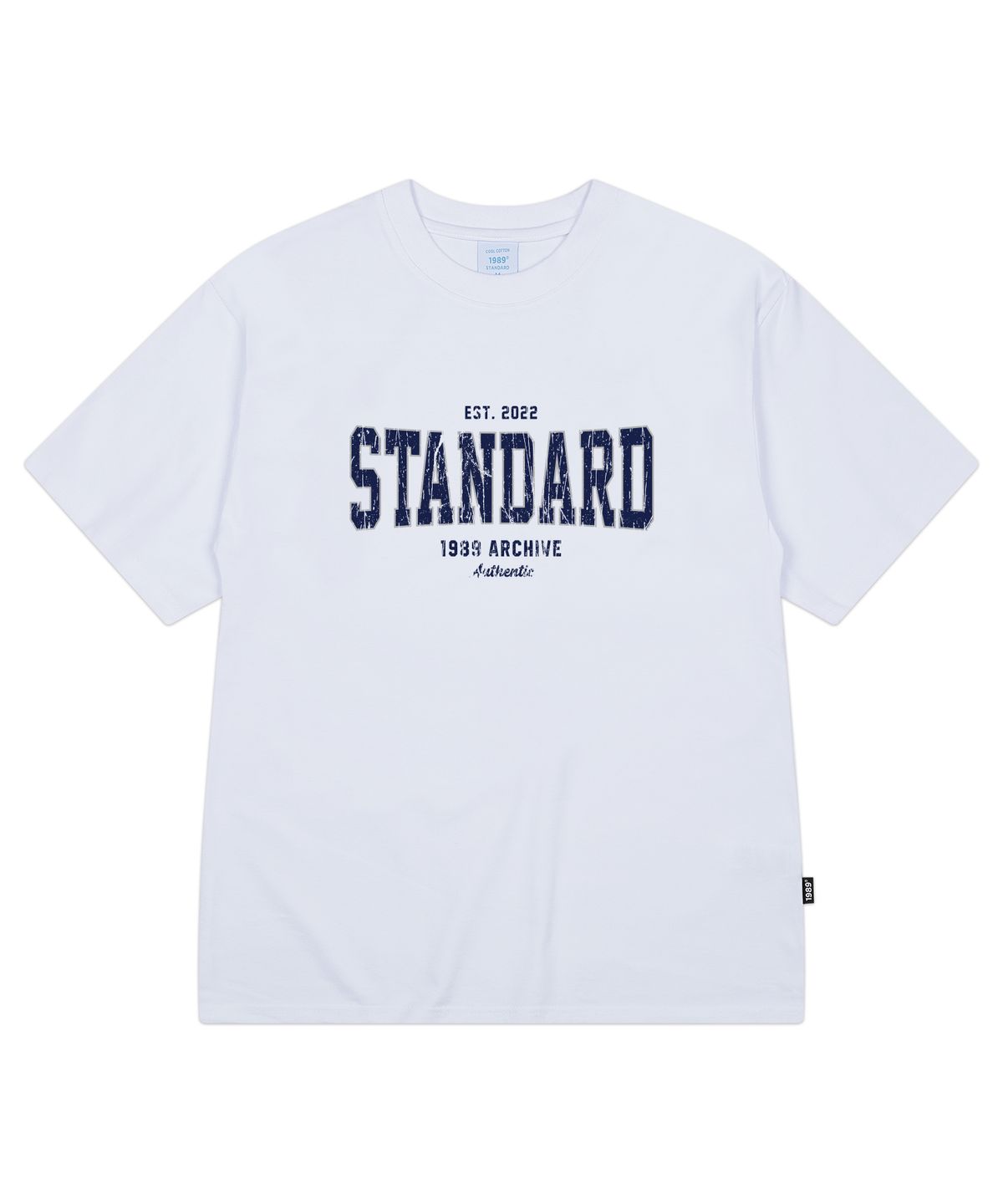 1989스탠다드(1989STANDARD) CRACK STANDARD 쿨 코튼 오버핏 반소매 (SISSTD-0257)