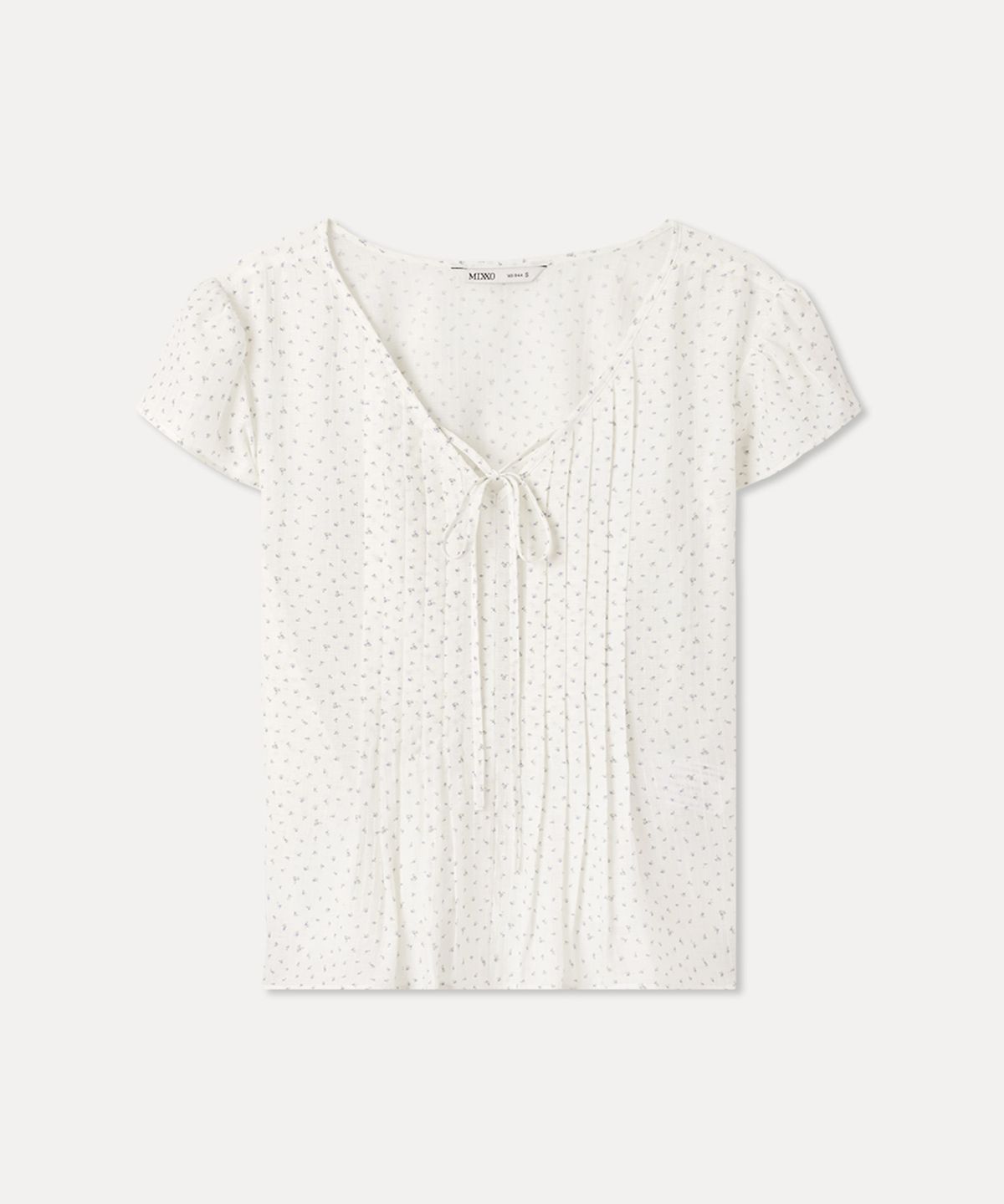 미쏘(MIXXO) 브이넥 핀턱 블라우스_MIWBWG522G