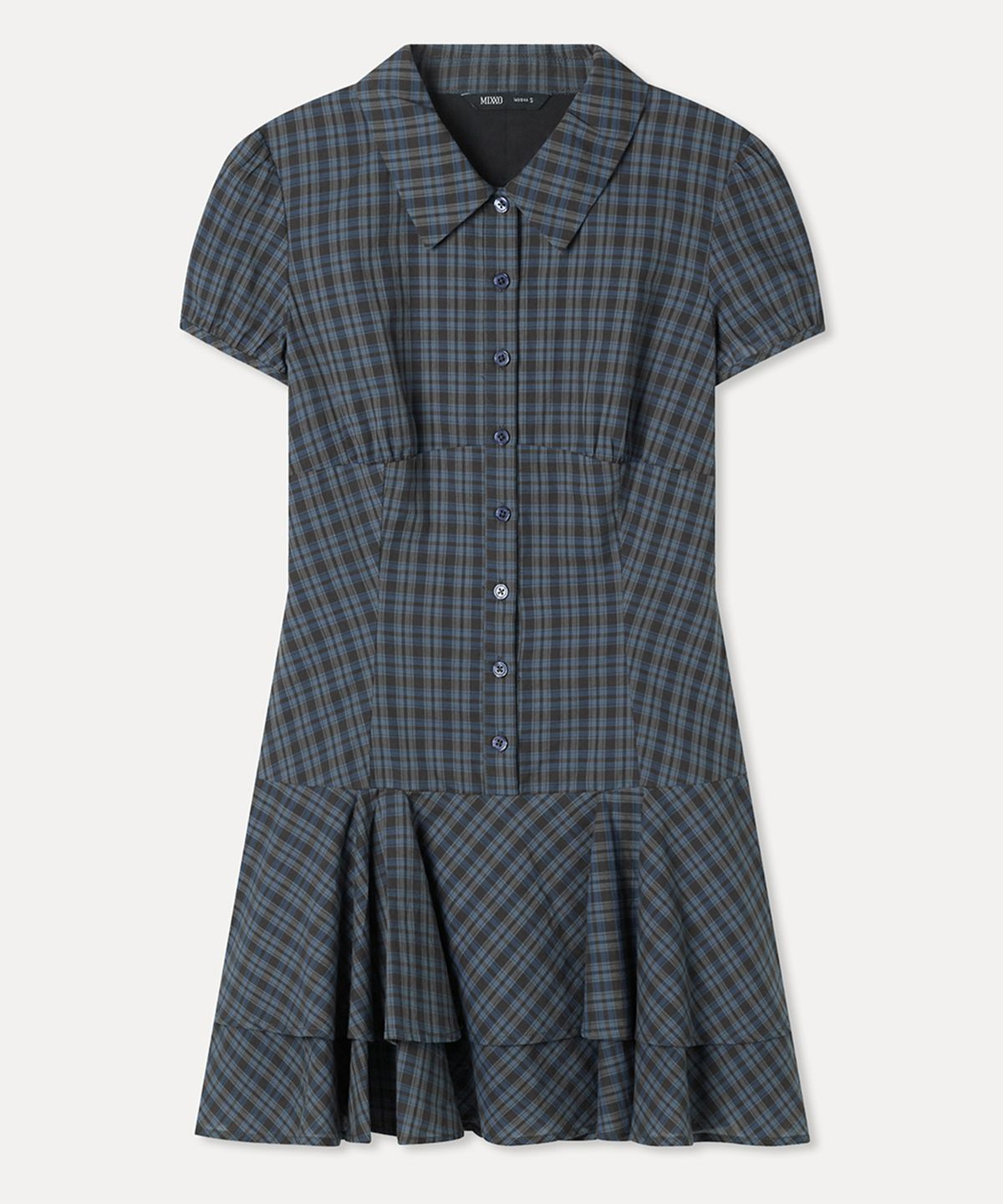 미쏘(MIXXO) 체크 셔츠 원피스_MIWOWG609G