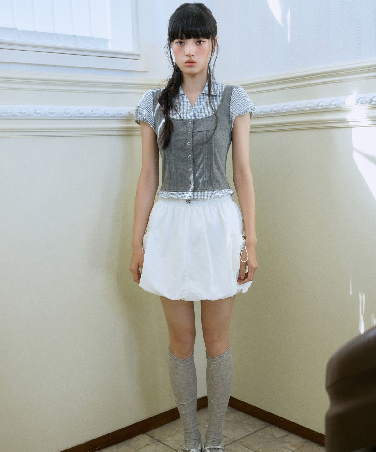 미쏘(MIXXO) 스트링 미니스커트 팬츠_MIWTHG713G