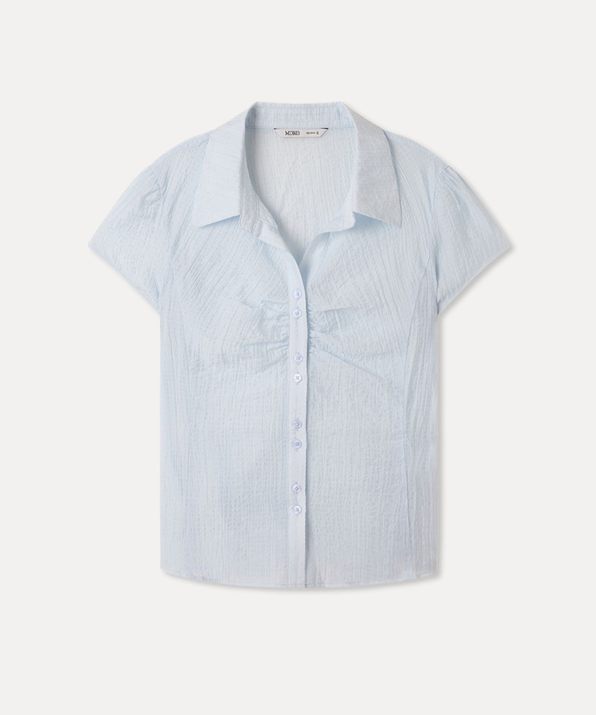 미쏘(MIXXO) 시어 셔링 셔츠_MIWYAG629G