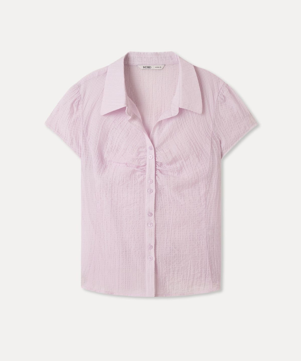 미쏘(MIXXO) 시어 셔링 셔츠_MIWYAG629G