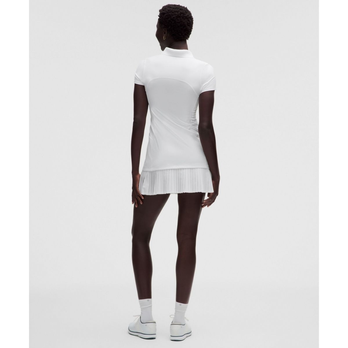 룰루레몬(LULULEMON) 플리티드 헴 폴로 골프 드레스  WHT CLBL