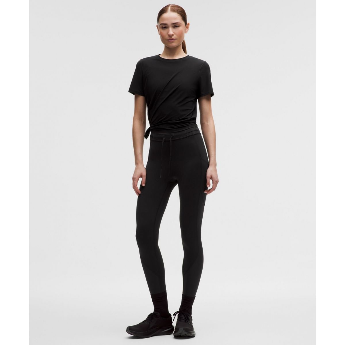 룰루레몬(LULULEMON) 사이드 루시드 러닝 숏슬리브 셔츠  BLK