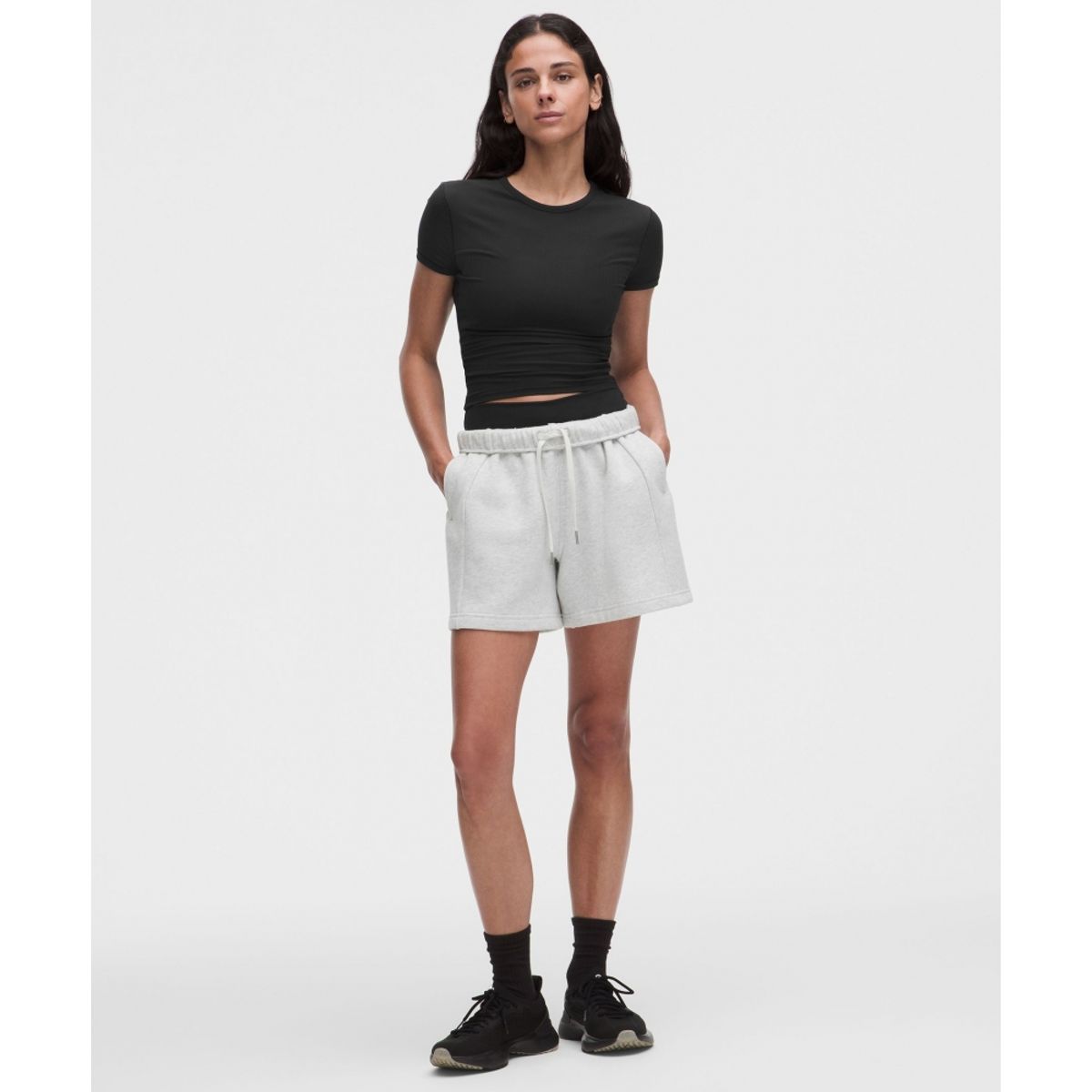 룰루레몬(LULULEMON) 올 잇 테익스 리브드 키홀 숏슬리브 셔츠  BLK
