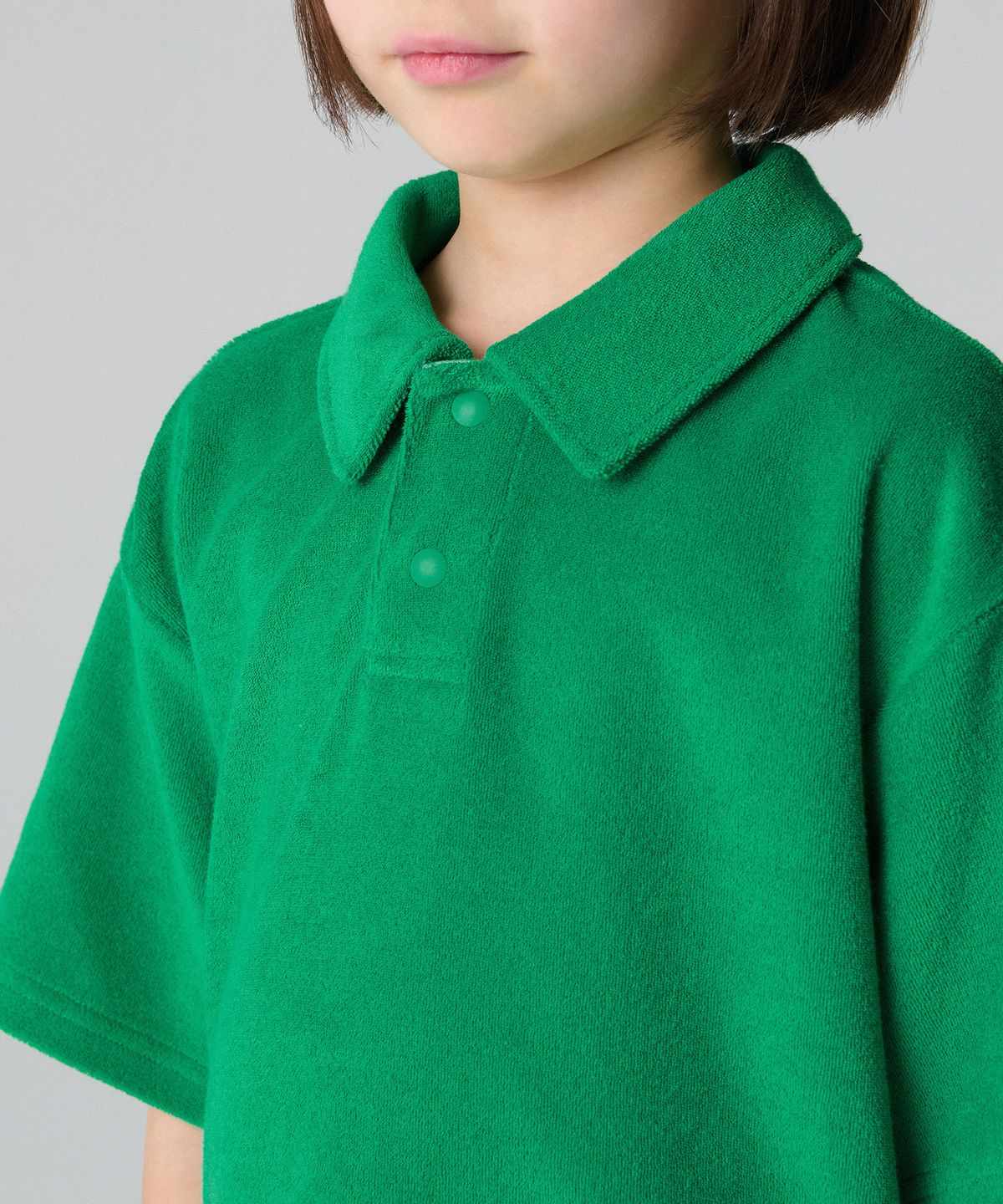 무신사 스탠다드 키즈(MUSINSA STANDARD KIDS) 테리 클로스 폴로 셔츠 & 테리 클로스 쇼츠 셋업 [아이리시 그린]