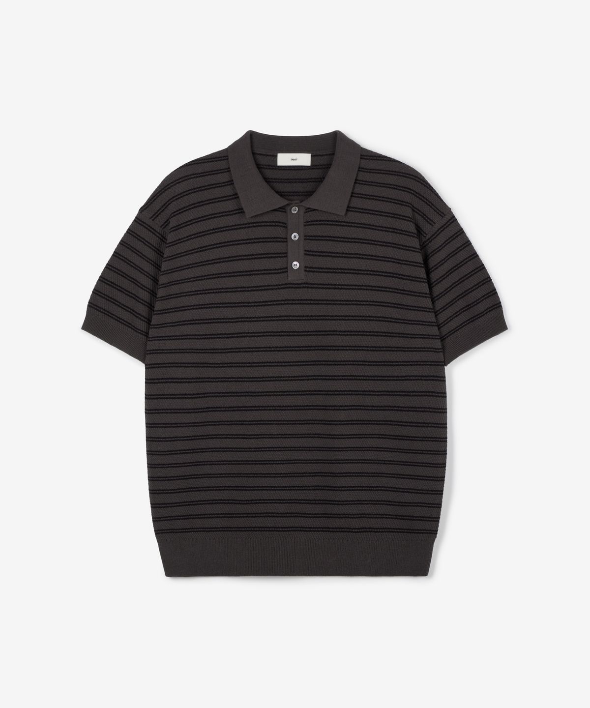 티엔지티 우먼(TNGT WOMAN) W Striped Polo Washable Knit (Greyish Brown) TNSW6E202W2
