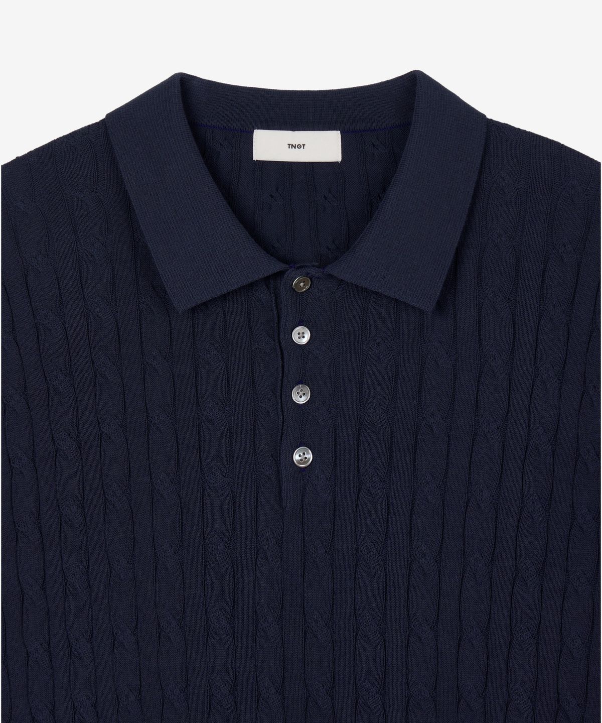 티엔지티 우먼(TNGT WOMAN) W Cable Polo Washable Knit (Navy) TNSW6E206N2