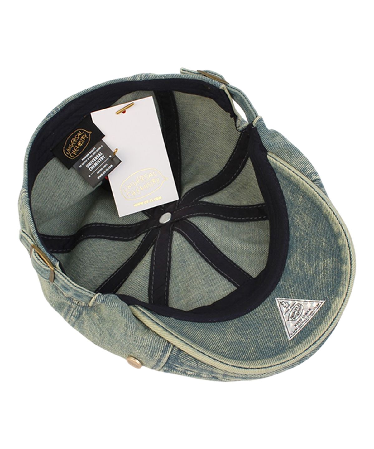 유니버셜 케미스트리(UNIVERSAL CHEMISTRY) Vintage Washing Emerald Denim Huntingcap 헌팅캡