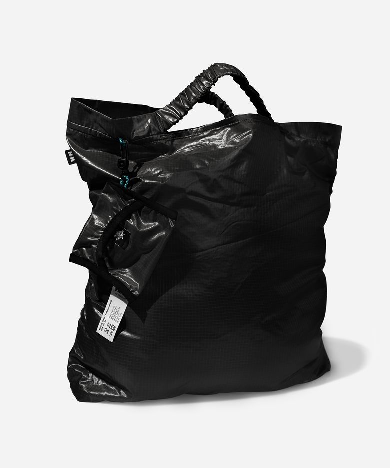 초경량 포켓 나일론 방수 남자 에코백 수영가방 (BLACK)