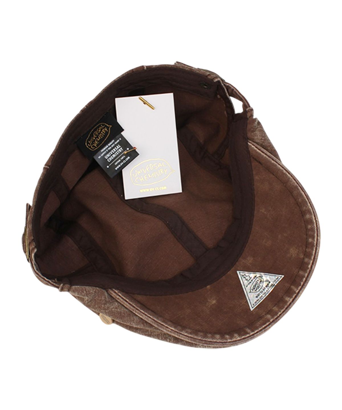 유니버셜 케미스트리(UNIVERSAL CHEMISTRY) Hard Washing Logo Brown Huntingcap 헌팅캡