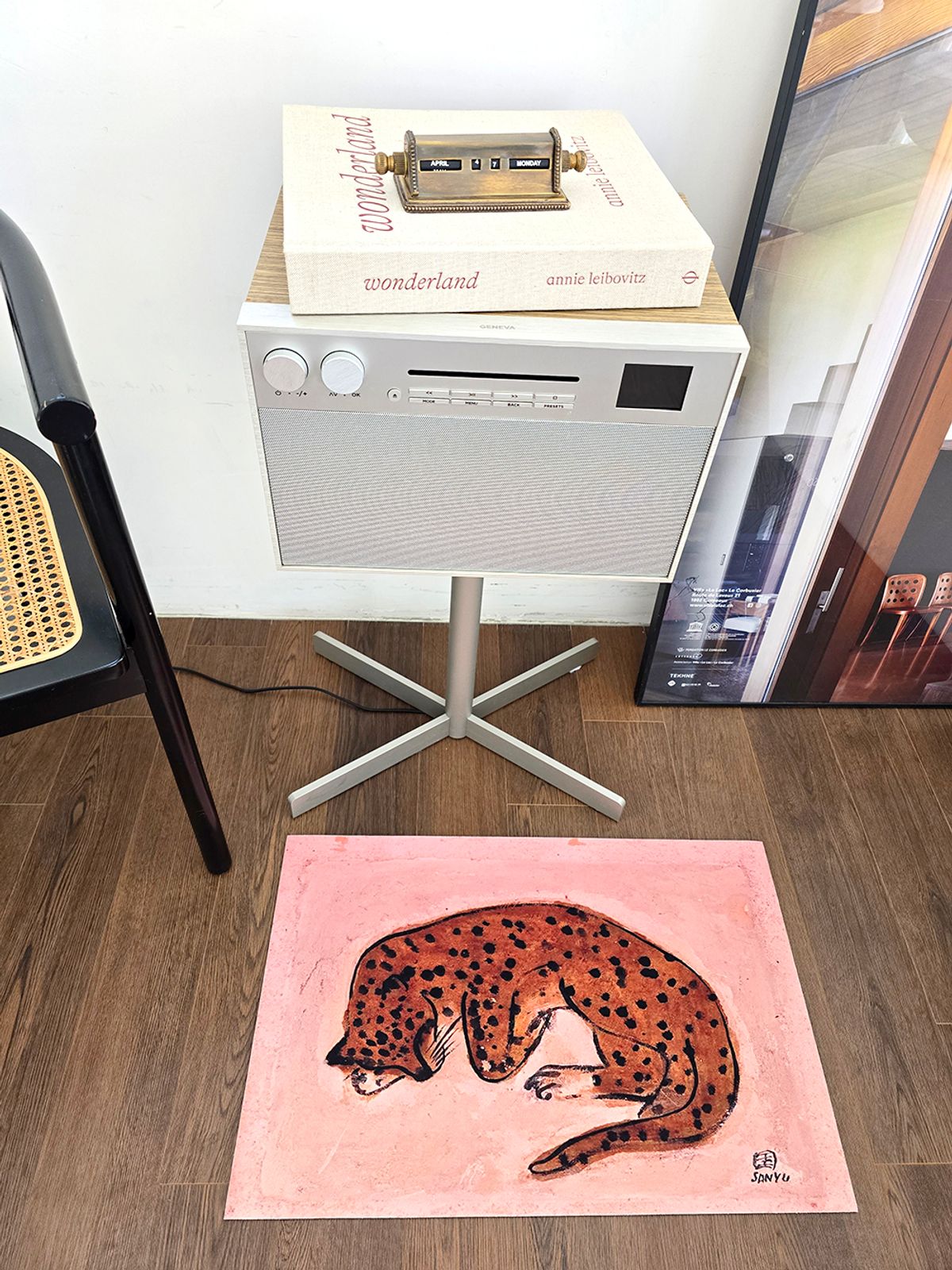 블랑쉬하우스(BLANCHE HOUSE) 블랑쉬 핑크 레오파드 빨아쓰는 소프트 규조토 아트 발매트