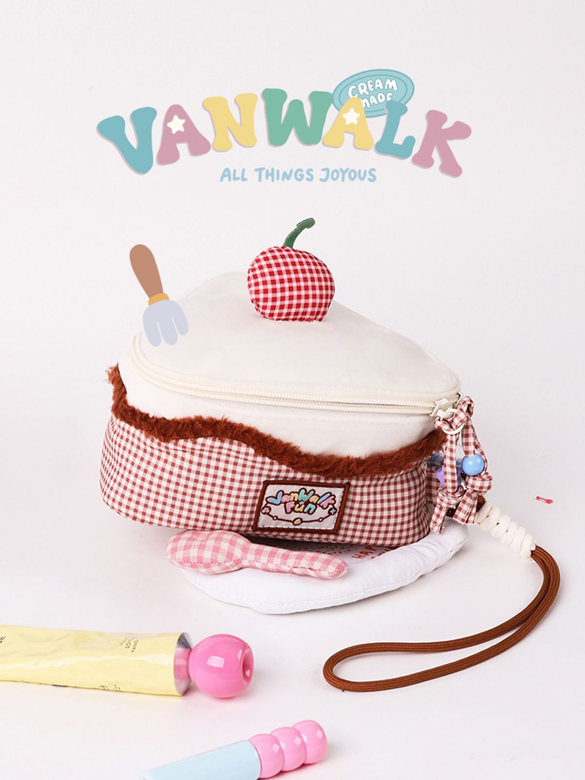 반워크(VANWALK) 해피 케이크 파우치 [체리]